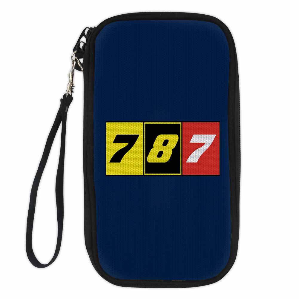 Flat Colourful 787 Designed Travel Cases & Wallets