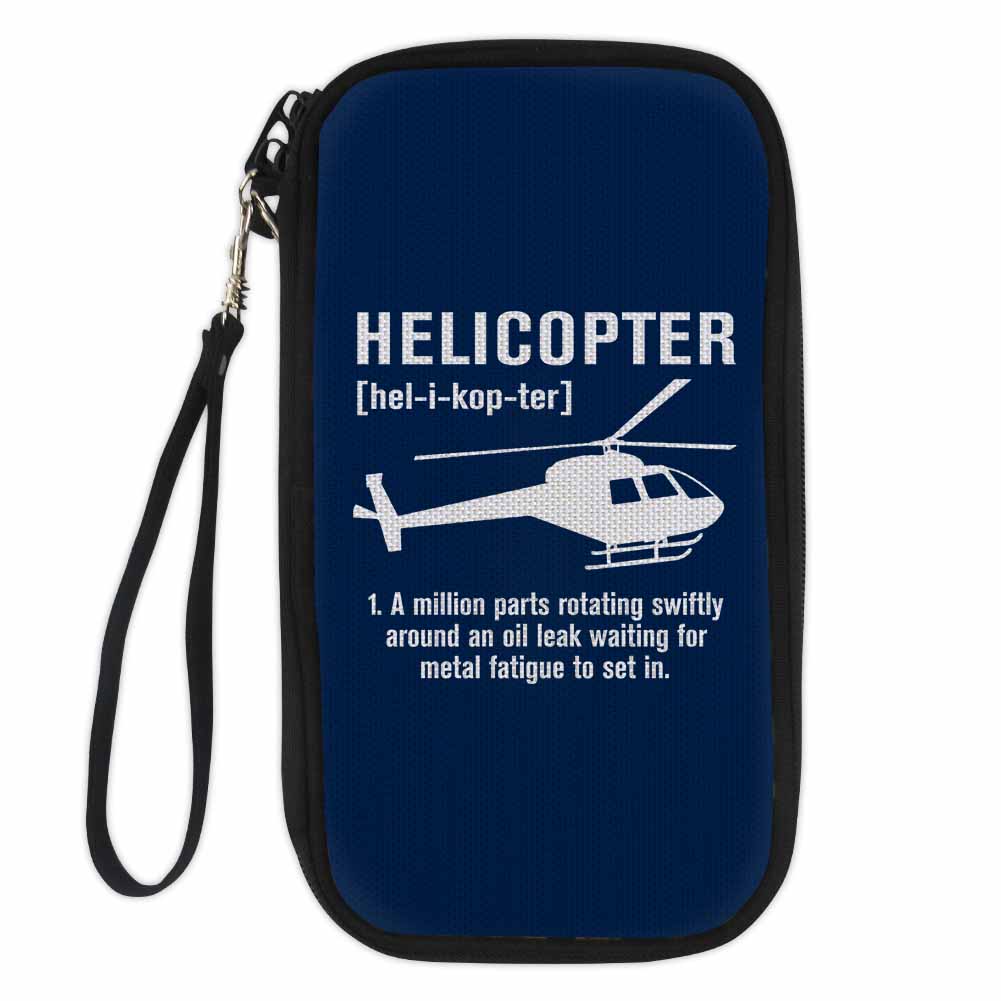 Helicopter [Noun] Designed Travel Cases & Wallets