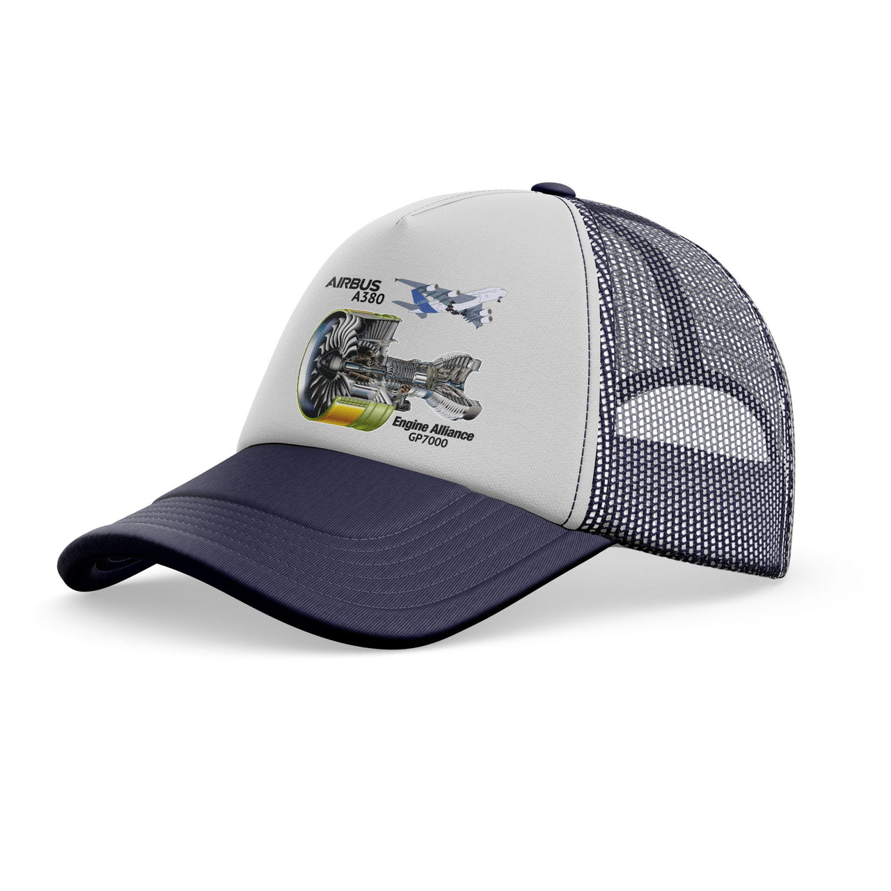 Airbus A380 & GP7000 Engine Designed Trucker Caps & Hats