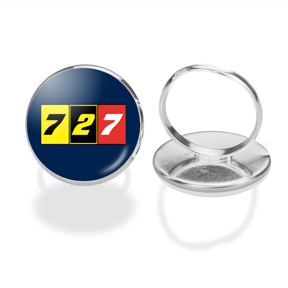 Flat Colourful 727 Designed Rings