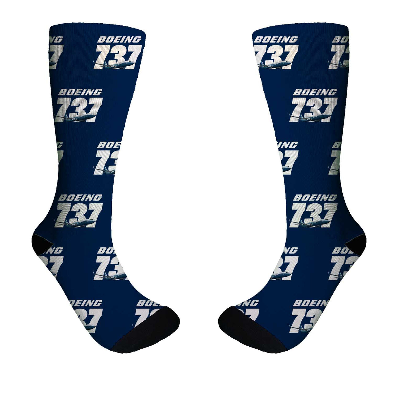 Super Boeing 737+Text Designed Socks