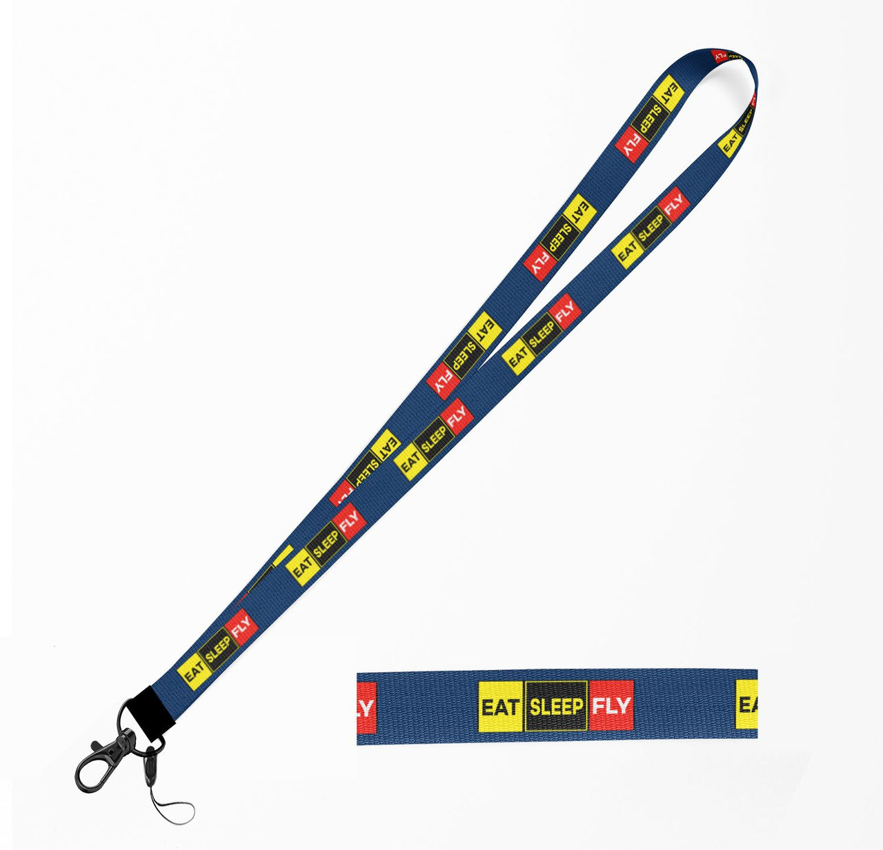 Eat Sleep Fly (Colourful) Designed Lanyard & ID Holders