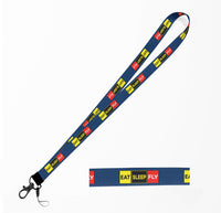 Thumbnail for Eat Sleep Fly (Colourful) Designed Lanyard & ID Holders