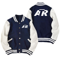 Thumbnail for ATR & Text Designed Baseball Style Jackets