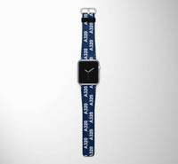 Thumbnail for A320 Flat Text Designed Leather Apple Watch Straps