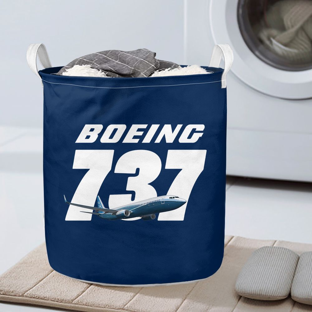 Super Boeing 737+Text Designed Laundry Baskets