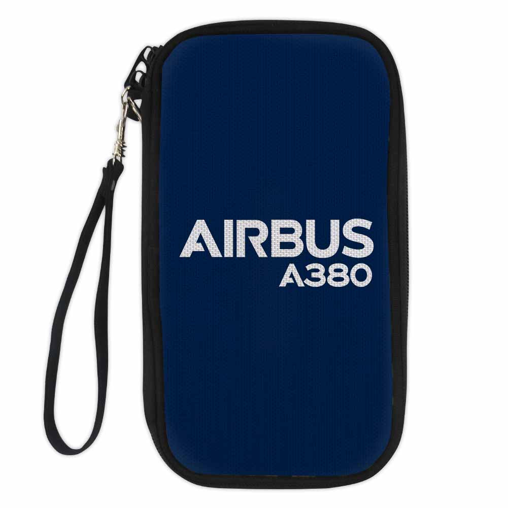 Airbus A380 & Text Designed Travel Cases & Wallets