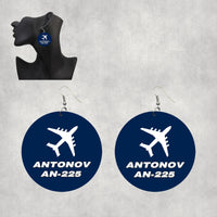 Thumbnail for Antonov AN-225 (28) Designed Wooden Drop Earrings