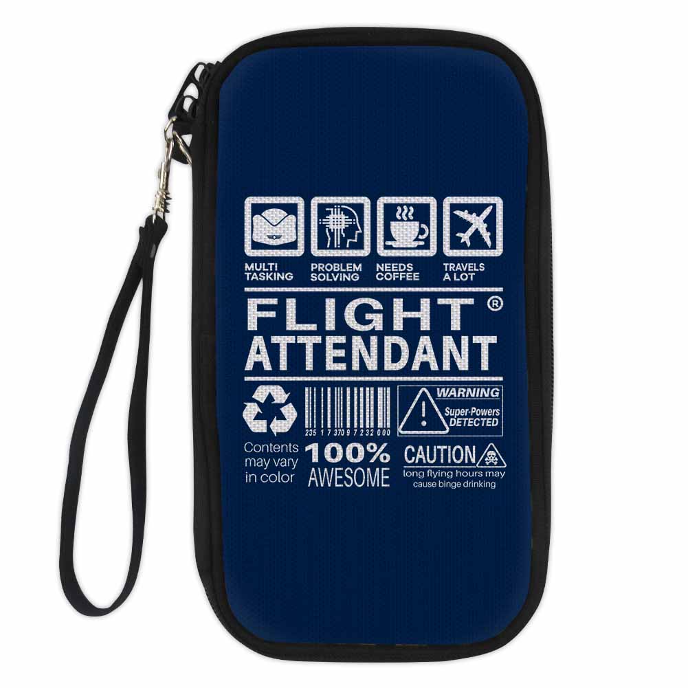 Flight Attendant Label Designed Travel Cases & Wallets
