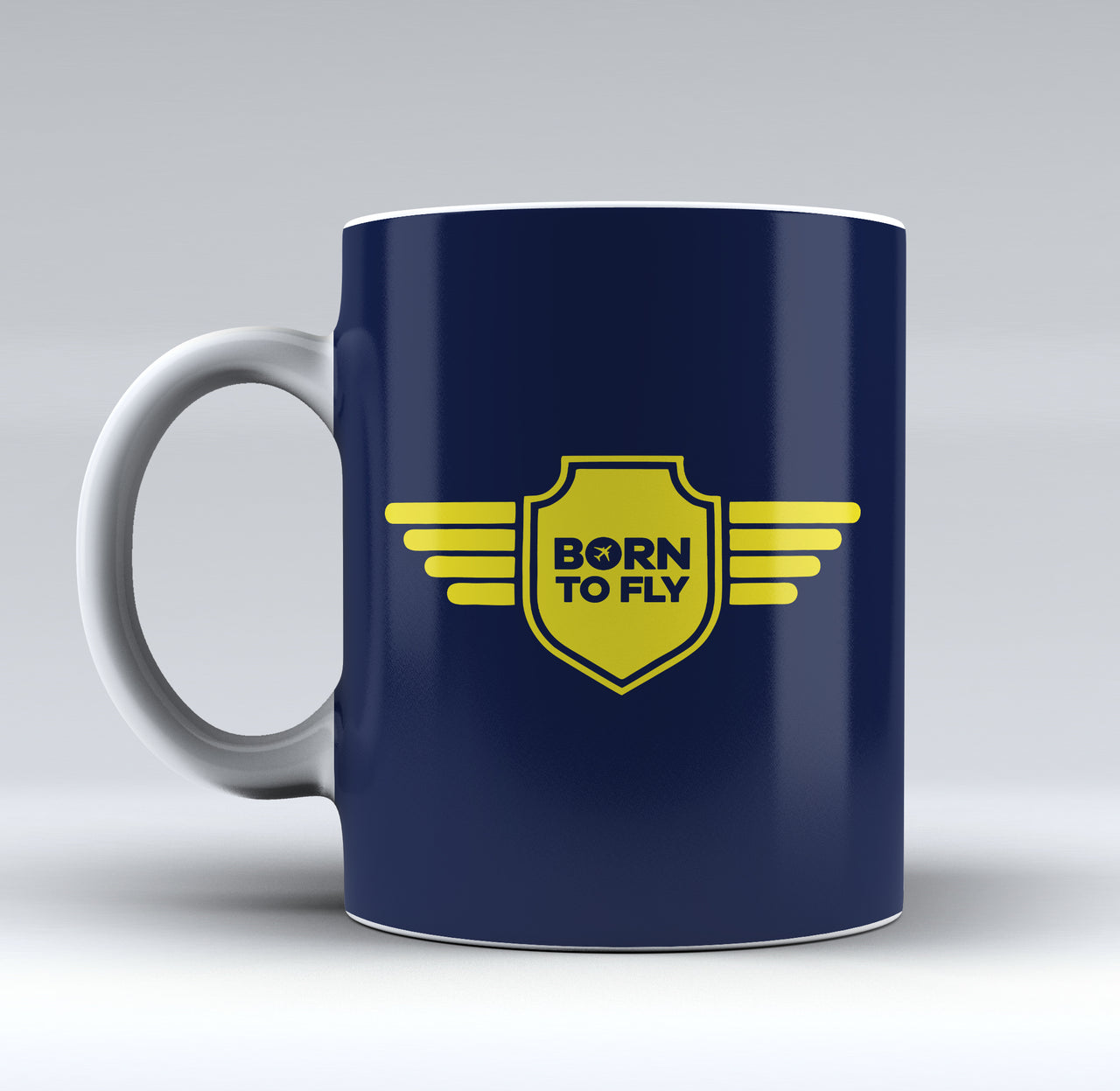 Born To Fly & Badge Designed Mugs