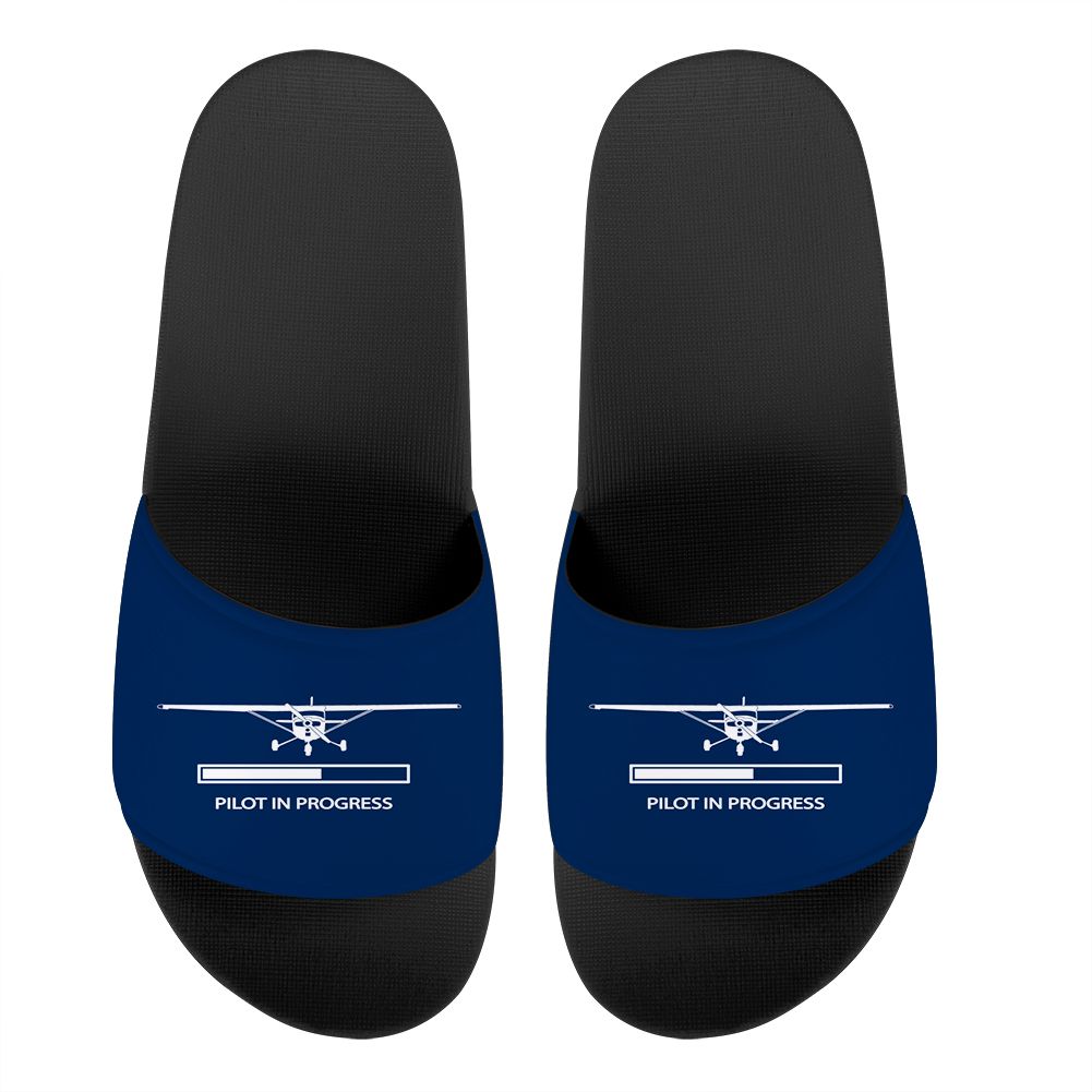 Pilot In Progress (Cessna) Designed Sport Slippers