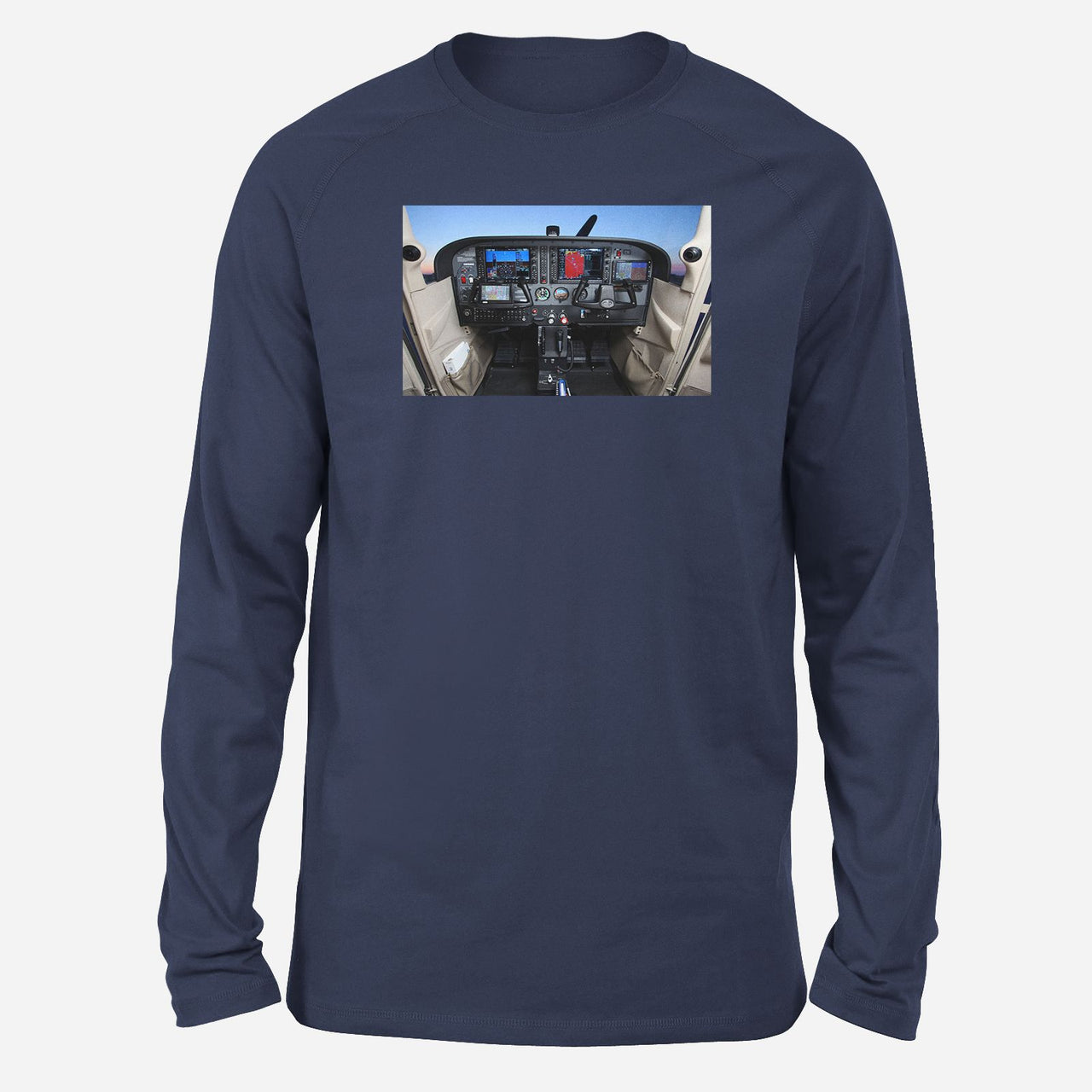 Cessna 172 Cockpit Designed Long-Sleeve T-Shirts