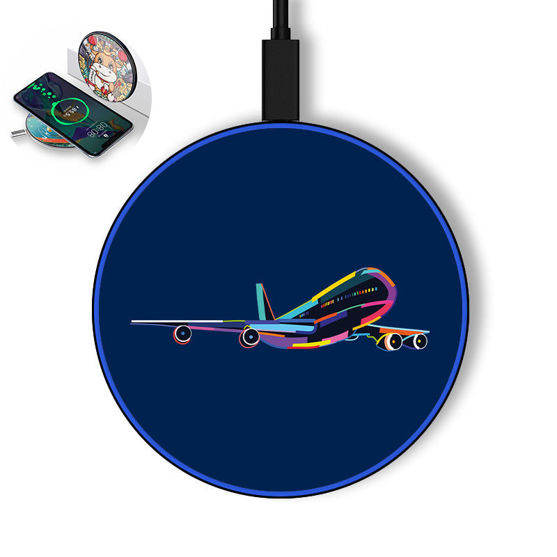 Multicolor Airplane Designed Wireless Chargers