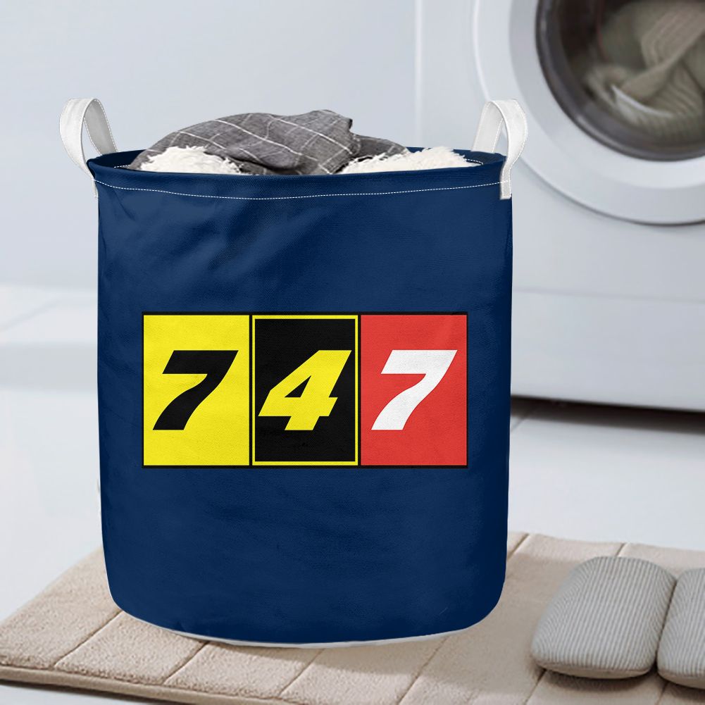 Flat Colourful 747 Designed Laundry Baskets