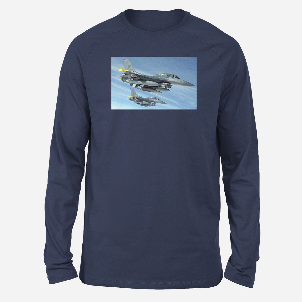 Two Fighting Falcon Designed Long-Sleeve T-Shirts