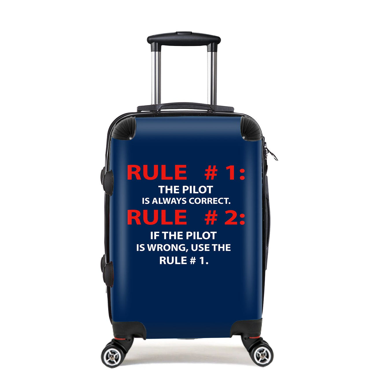 Rule 1 Pilot is Always Correct Designed Cabin Size Luggages
