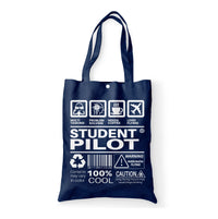 Thumbnail for Student Pilot Label Designed Tote Bags