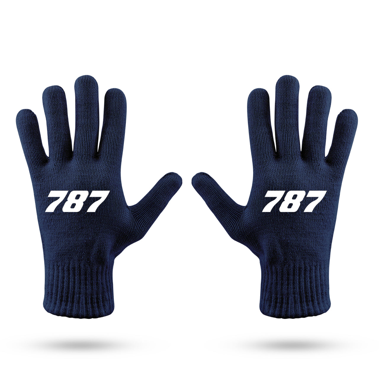 787 Flat Text Designed Gloves