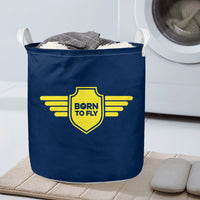 Thumbnail for Born To Fly & Badge Designed Laundry Baskets
