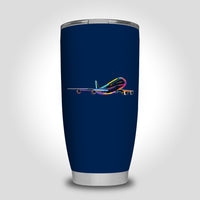 Thumbnail for Multicolor Airplane Designed Tumbler Travel Mugs