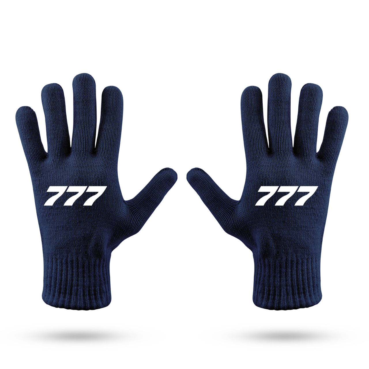 777 Flat Text Designed Gloves