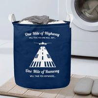 Thumbnail for One Mile of Runway Will Take you Anywhere Designed Laundry Baskets