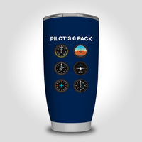 Thumbnail for Pilot's 6 Pack Designed Tumbler Travel Mugs