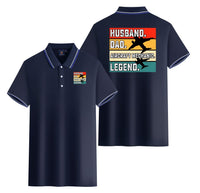 Thumbnail for Husband & Dad & Aircraft Mechanic & Legend Designed Stylish Polo T-Shirts (Double-Side)