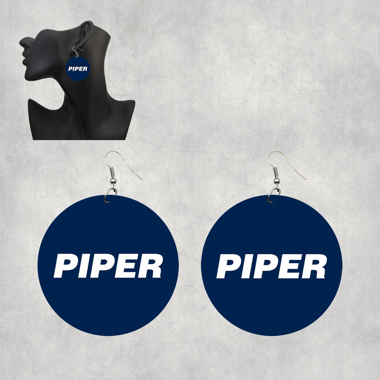 Piper & Text Designed Wooden Drop Earrings