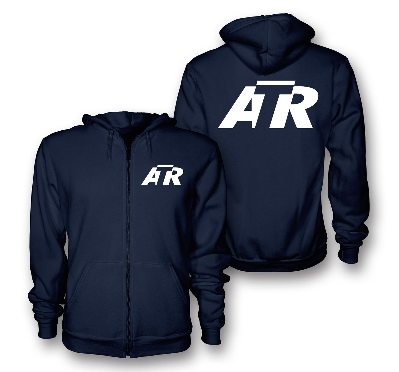 ATR & Text Designed Zipped Hoodies