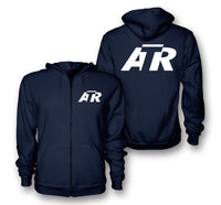 Thumbnail for ATR & Text Designed Zipped Hoodies