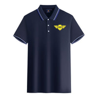 Thumbnail for Born To Fly & Badge Designed Stylish Polo T-Shirts