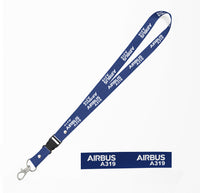 Thumbnail for Airbus A319 & Text Designed Detachable Lanyard & ID Holders