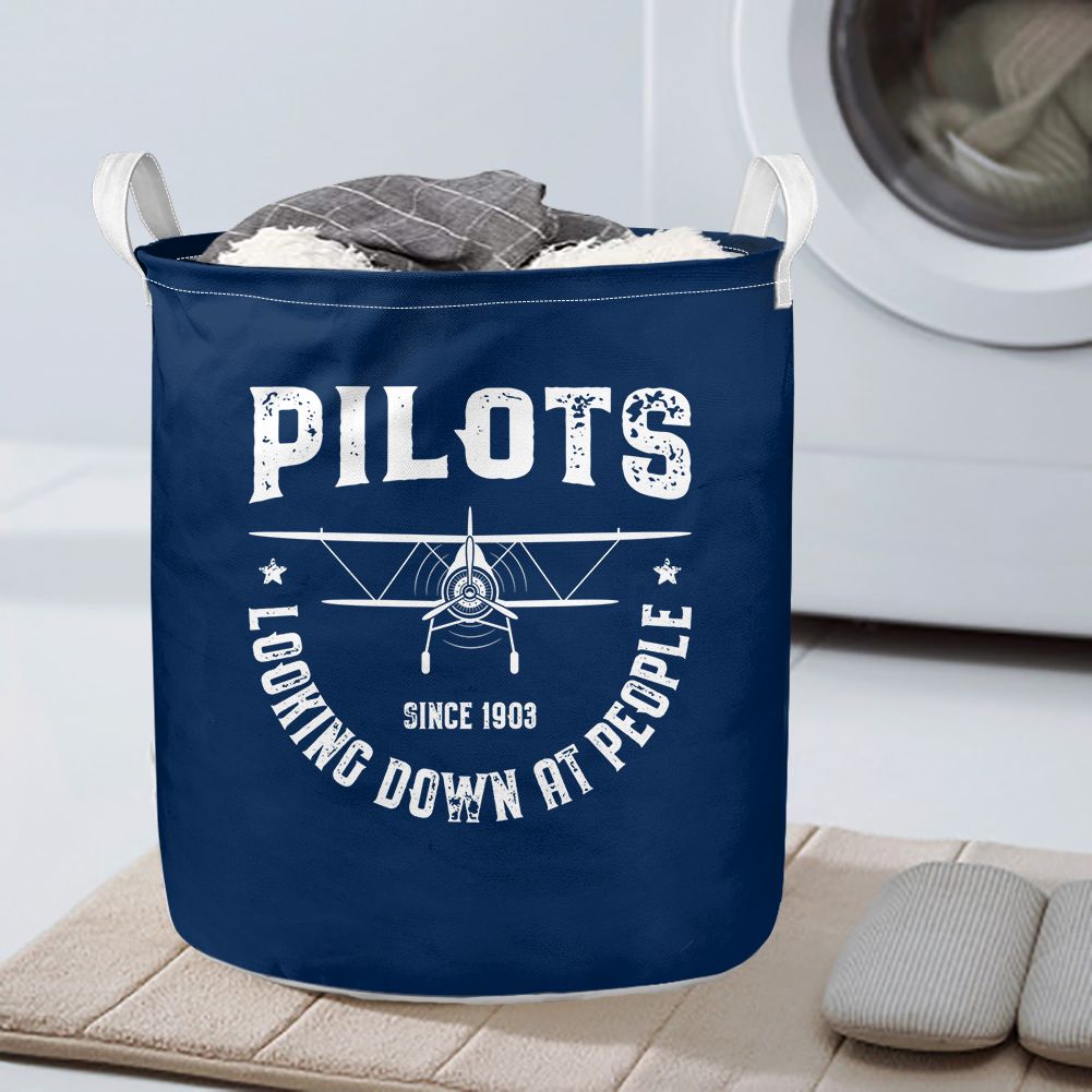 Pilots Looking Down at People Since 1903 Designed Laundry Baskets