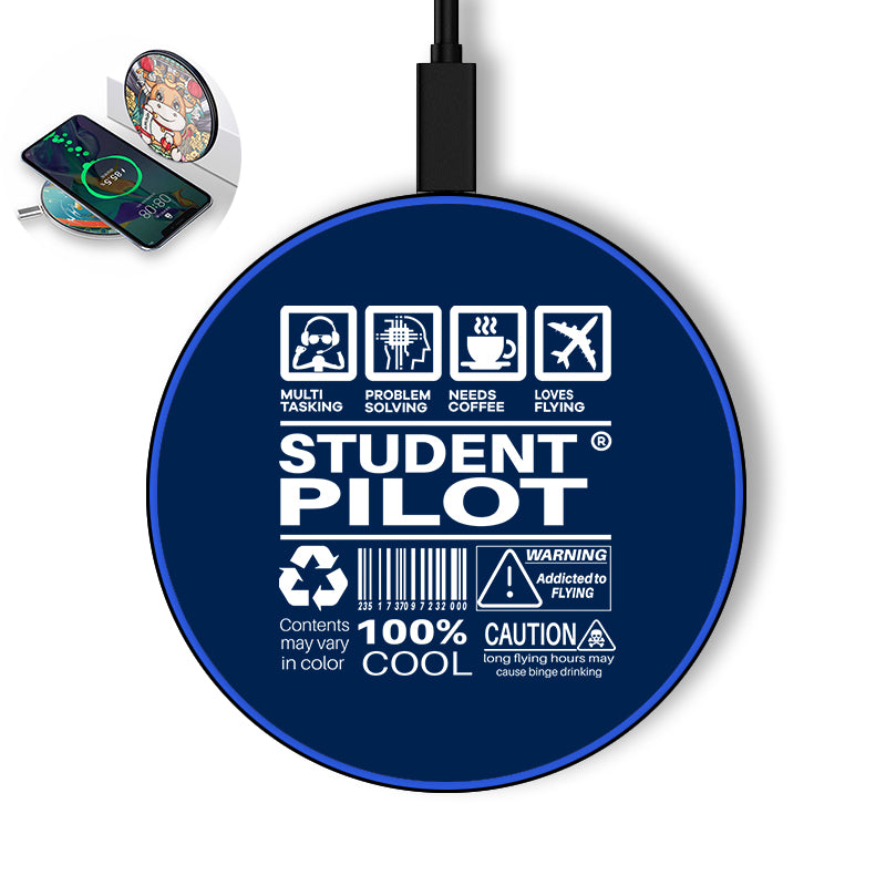 Student Pilot Label Designed Wireless Chargers