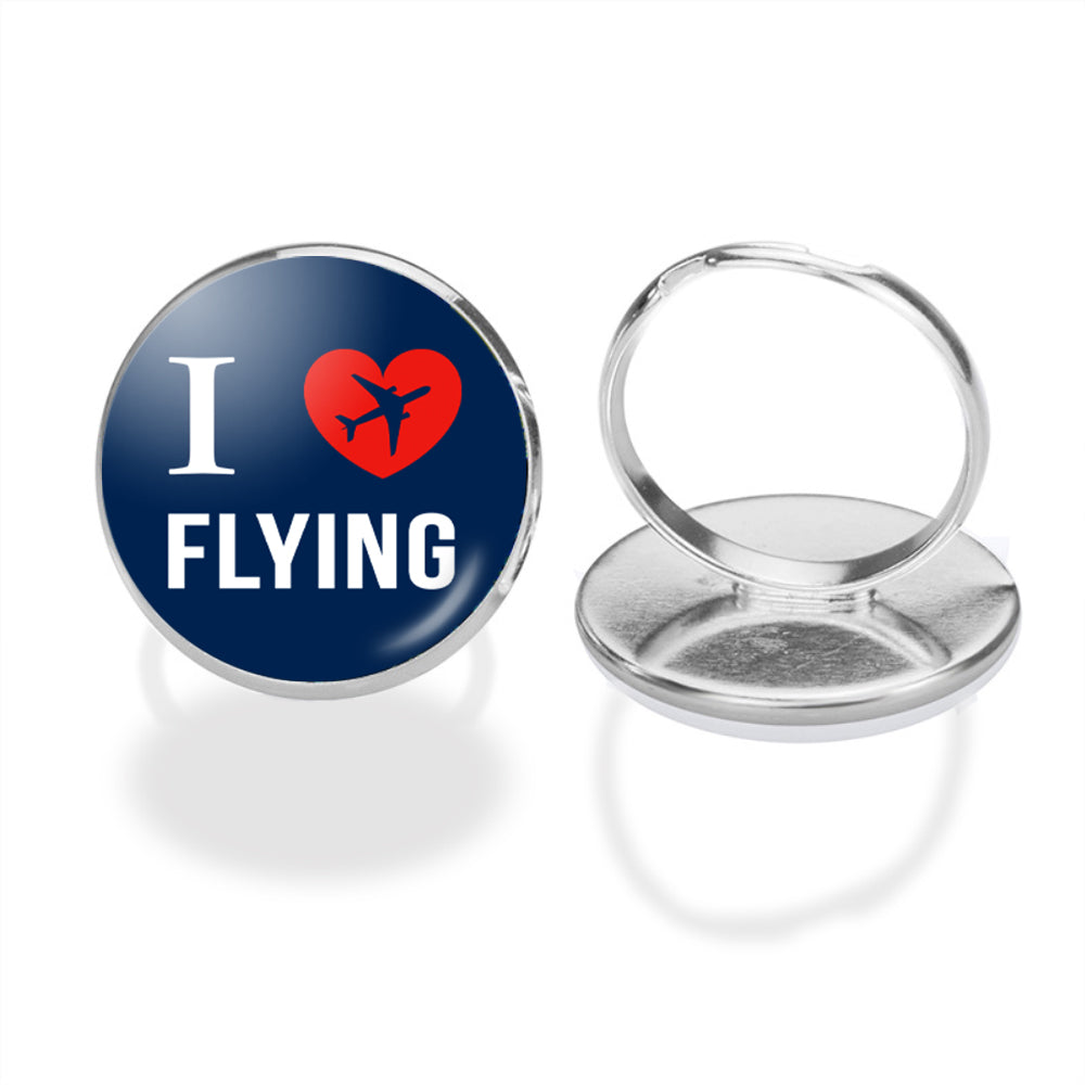 I Love Flying Designed Rings