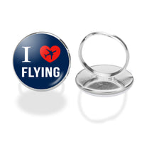 Thumbnail for I Love Flying Designed Rings