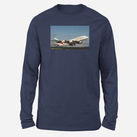 Thumbnail for Departing Emirates A380 Designed Long-Sleeve T-Shirts