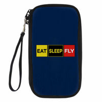 Thumbnail for Eat Sleep Fly (Colourful) Designed Travel Cases & Wallets