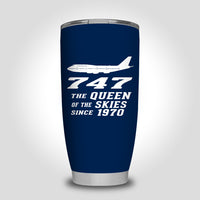 Thumbnail for Boeing 747 - Queen of the Skies (2) Designed Tumbler Travel Mugs