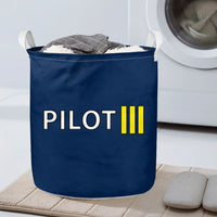 Thumbnail for Pilot & Stripes (3 Lines) Designed Laundry Baskets