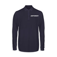 Thumbnail for Antonov & Text Designed Long Sleeve Polo T-Shirts