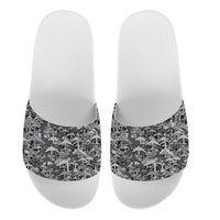 Thumbnail for Dark Coloured Airplanes Designed Sport Slippers