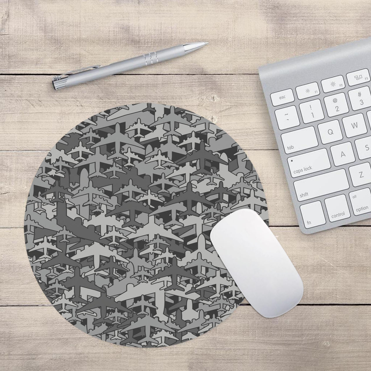 Dark Coloured Airplanes Designed Mouse Pads