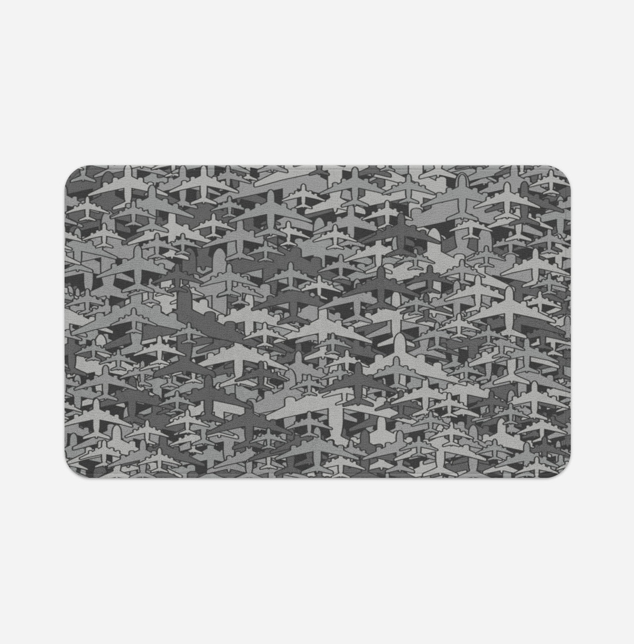 Dark Coloured Airplanes Designed Bath Mats