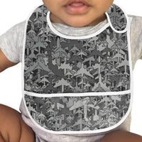 Thumbnail for Dark Coloured Airplanes Designed Baby Bib