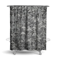 Thumbnail for Dark Coloured Airplanes Designed Shower Curtains