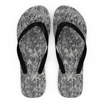 Thumbnail for Dark Coloured Airplanes Designed Slippers (Flip Flops)