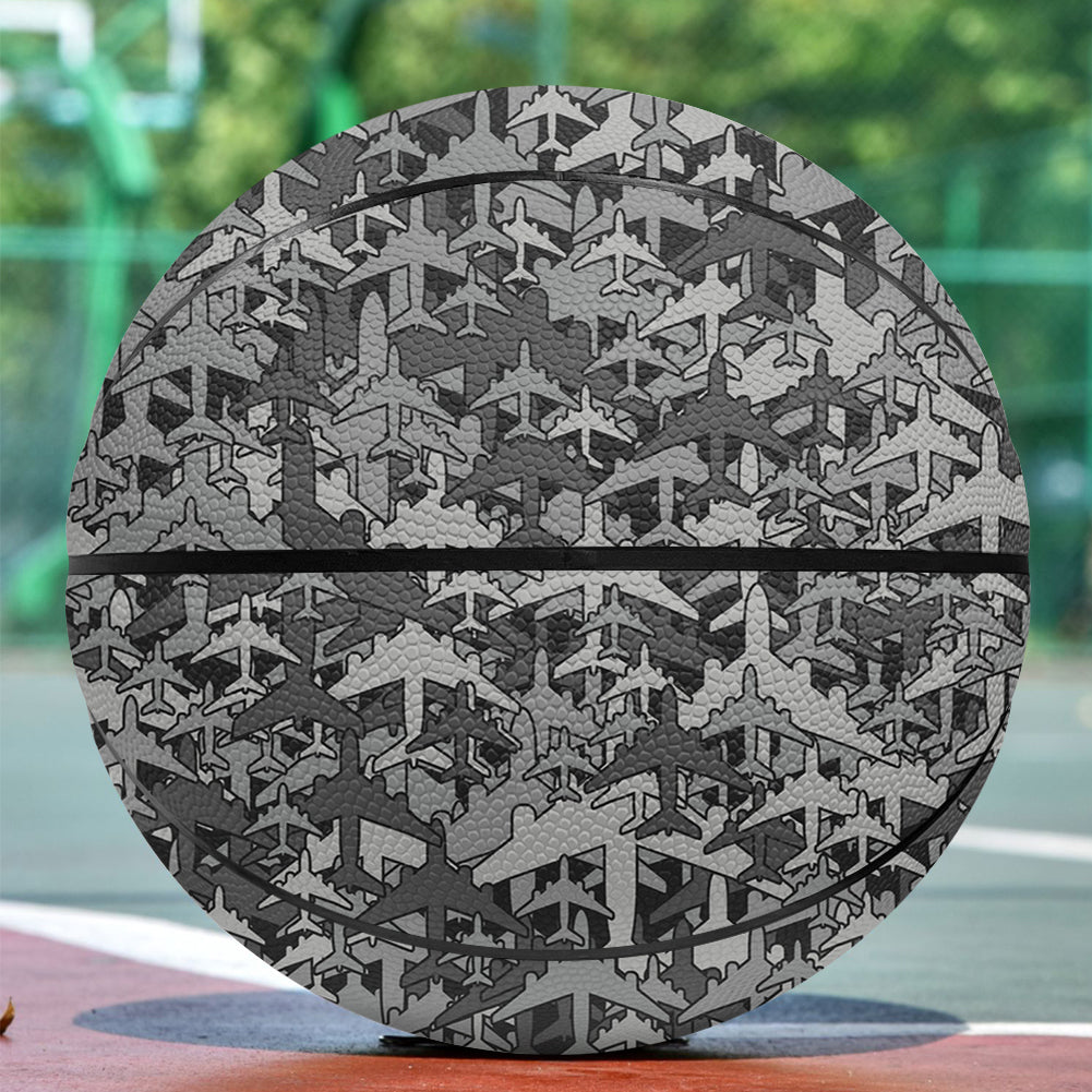 Dark Coloured Airplanes Designed Basketball