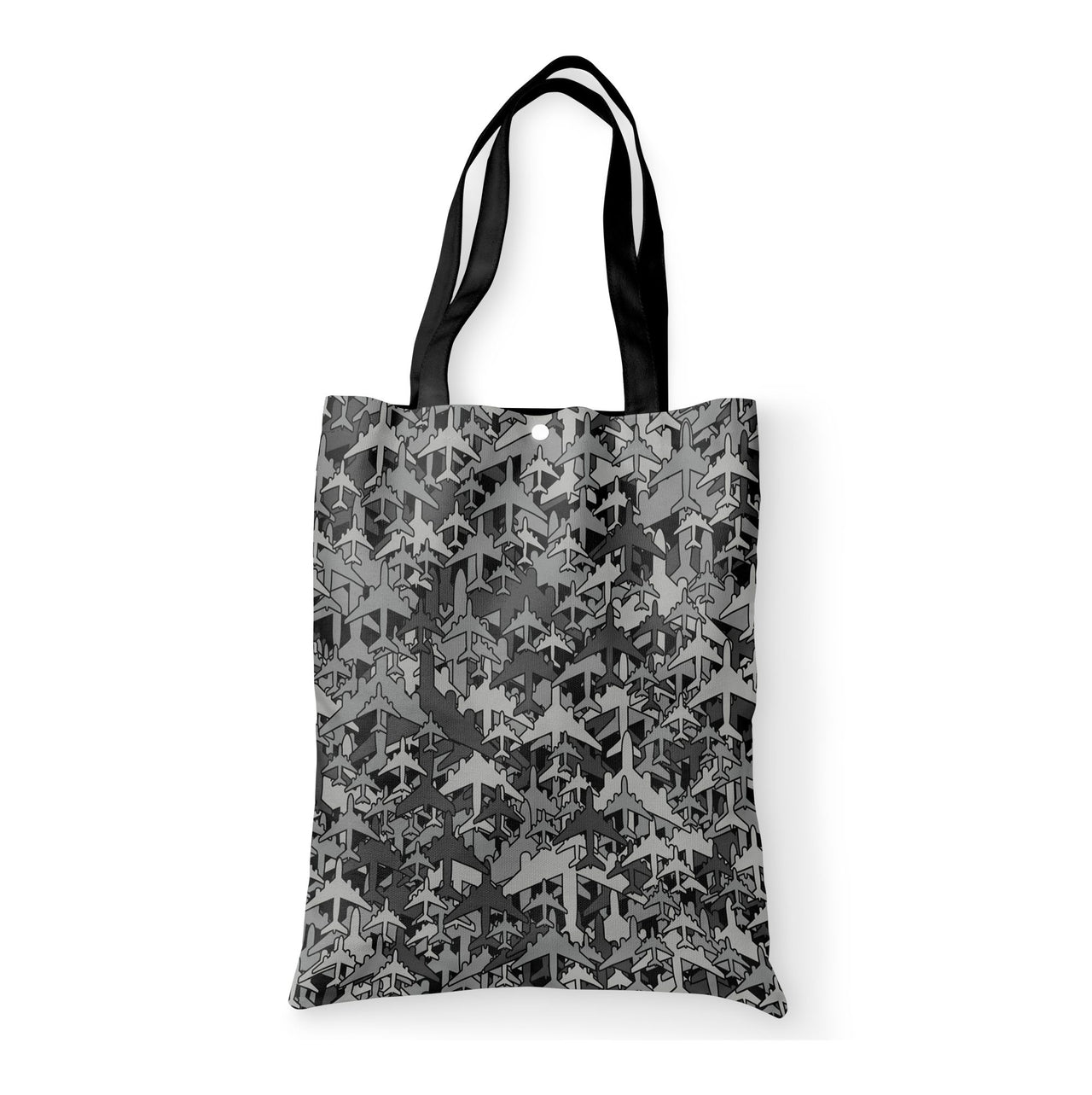 Dark Coloured Airplanes Designed Tote Bags
